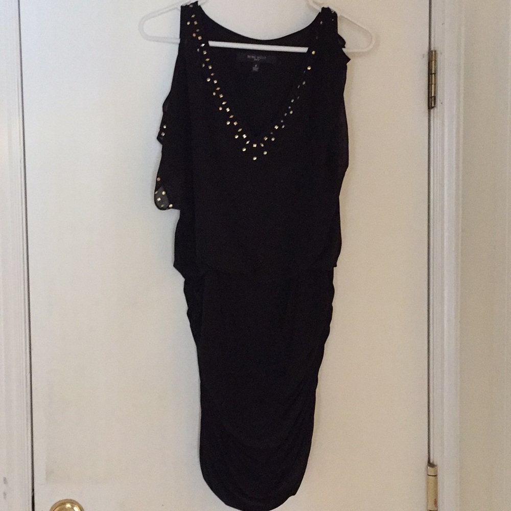 Nine West Black dress with gold detail
